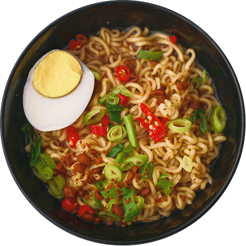 Delicious ramen noodle bowl